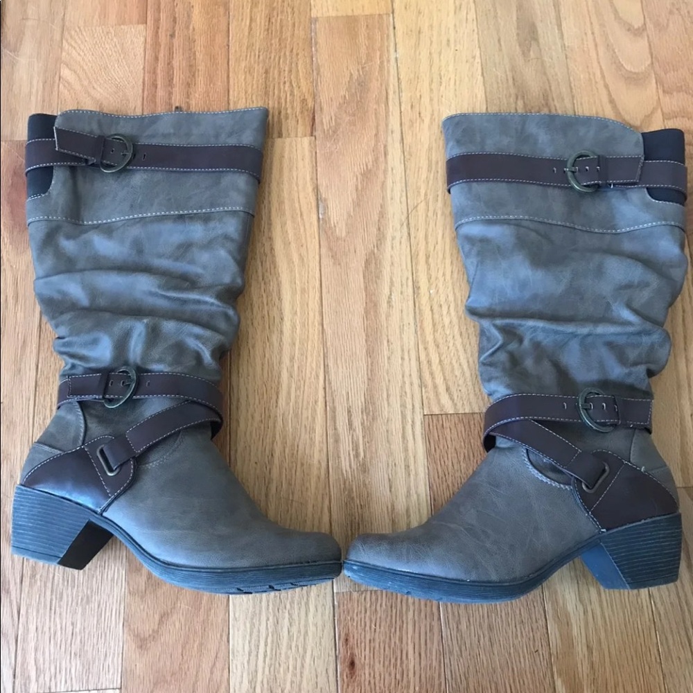 Brown Leather Avenue Boots Sz 8